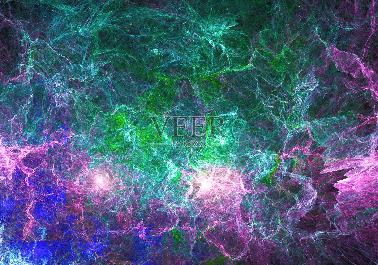 五彩缤纷的分形星云照片摄影图片