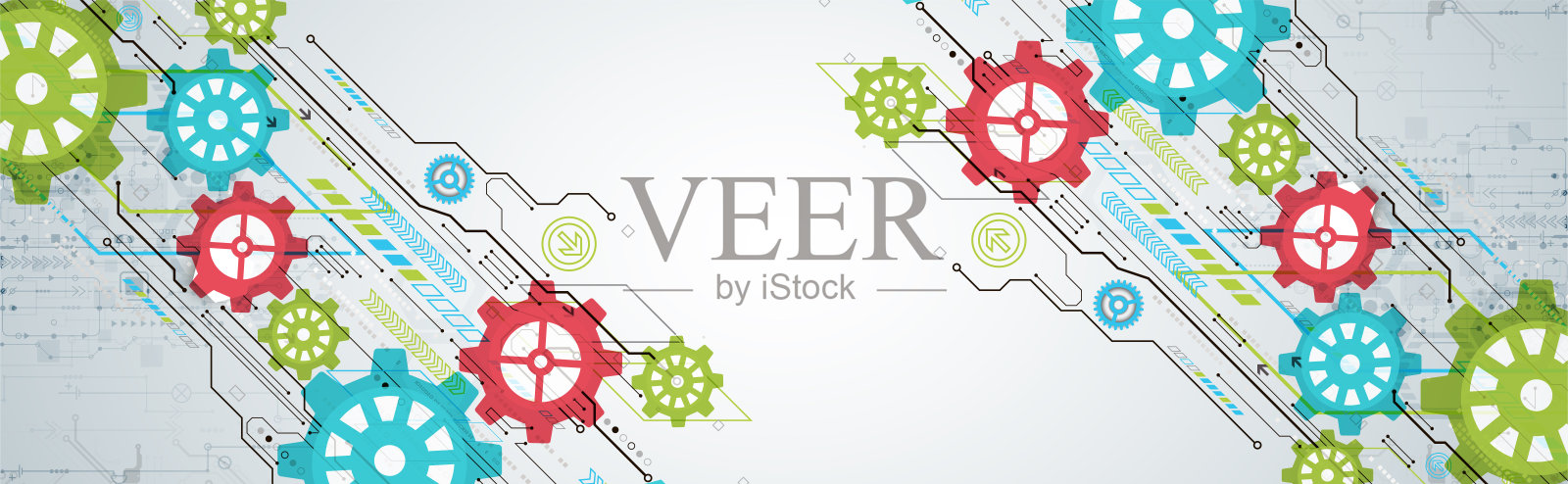 现代未来，工程，科学，技术矢量背景。电路板。插画图片素材