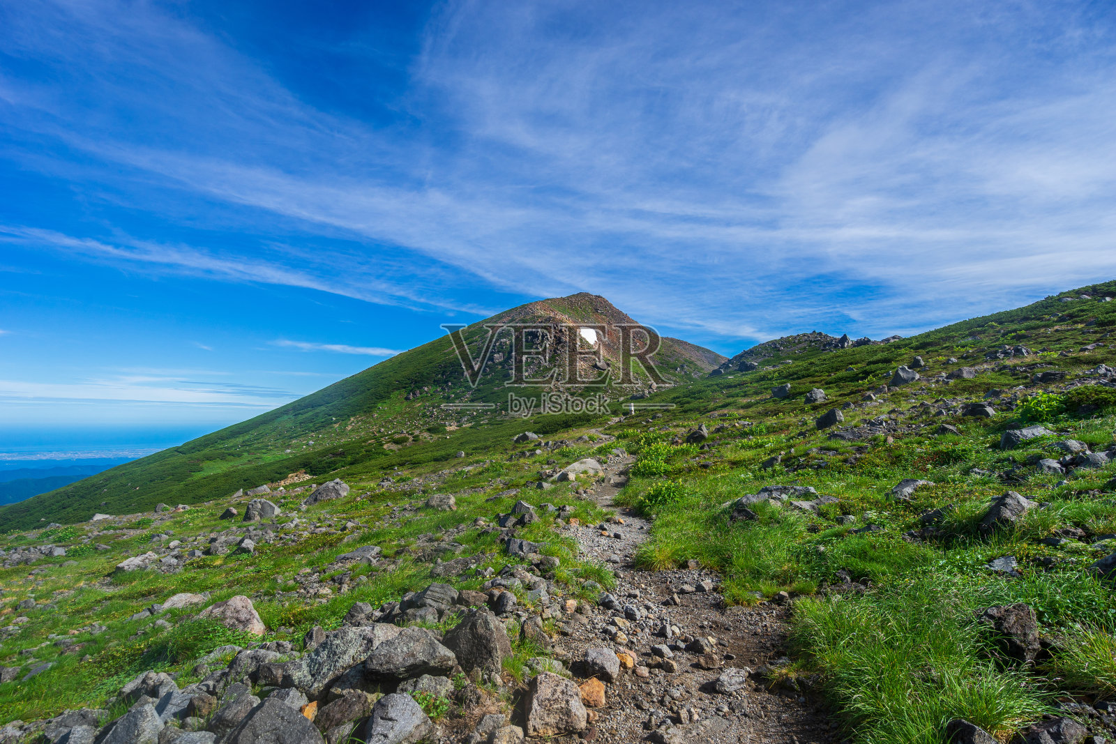 攀爬。(日本-石川-白山)照片摄影图片
