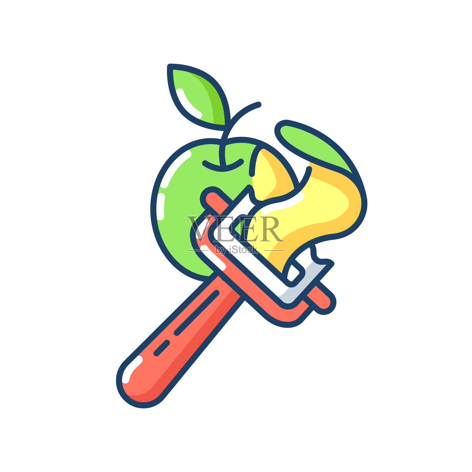 蔬菜去皮机RGB颜色图标设计元素图片