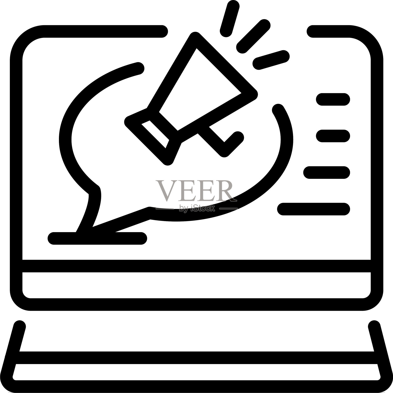 营销提供图标轮廓风格插画图片素材