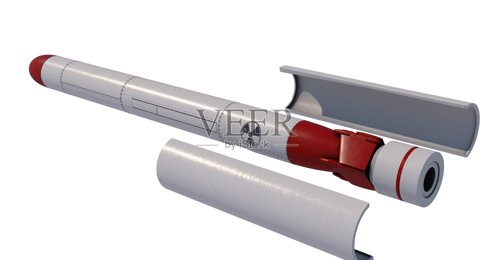 核巡航导弹。三维渲染照片摄影图片