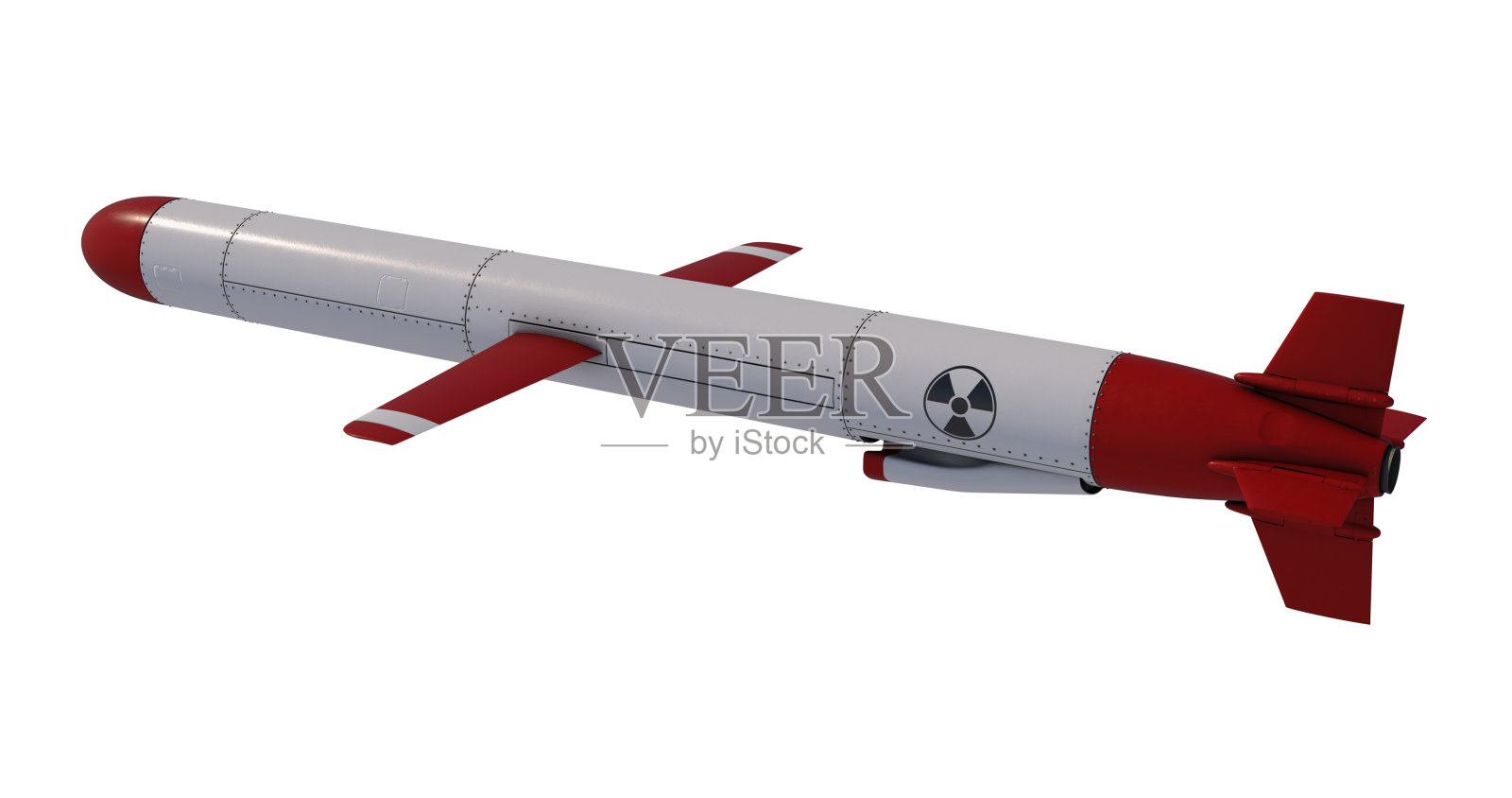 核巡航导弹。三维渲染照片摄影图片