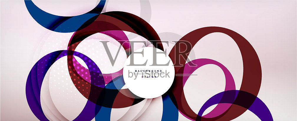 时尚简约圆抽象背景动态插画图片素材