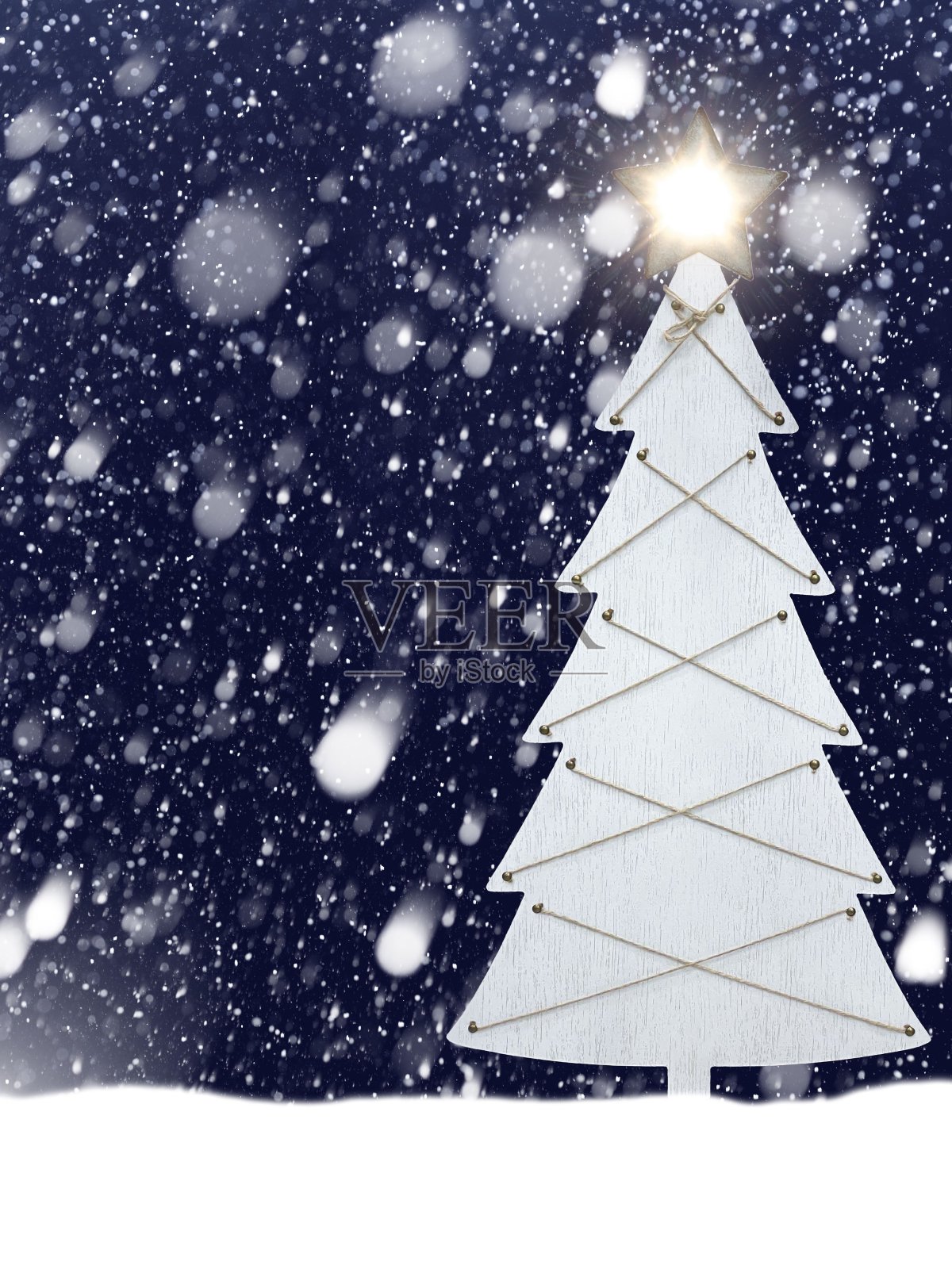 圣诞树卡照片摄影图片