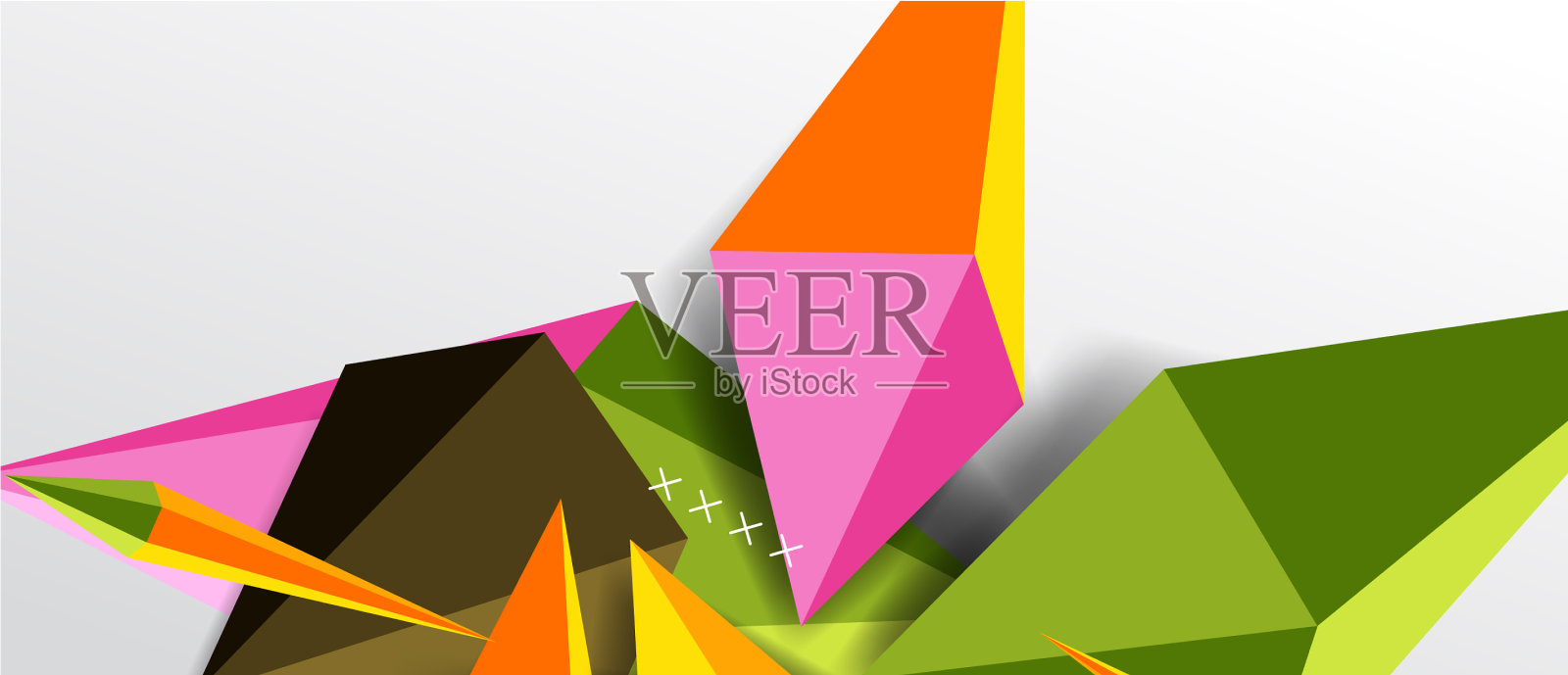 时尚简单的三角形抽象背景插画图片素材