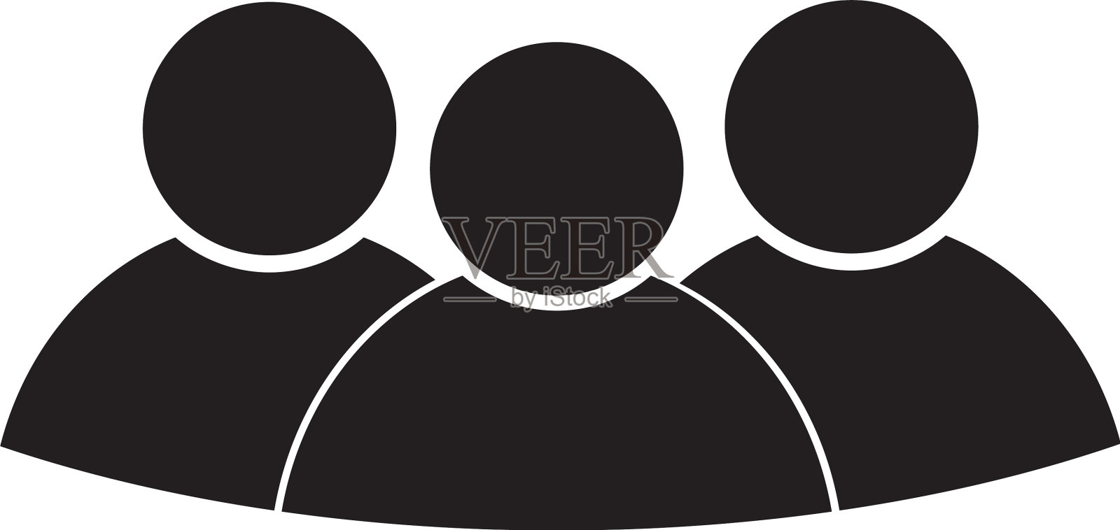 三人平业务孤立图标符号图标素材