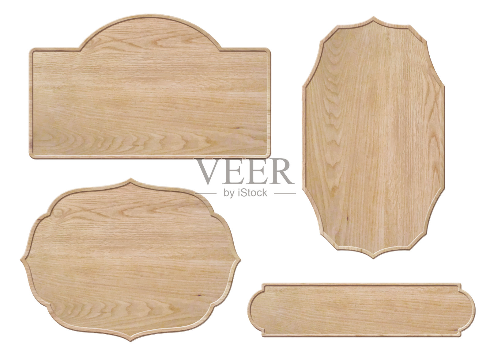 橡木招牌套装插画图片素材