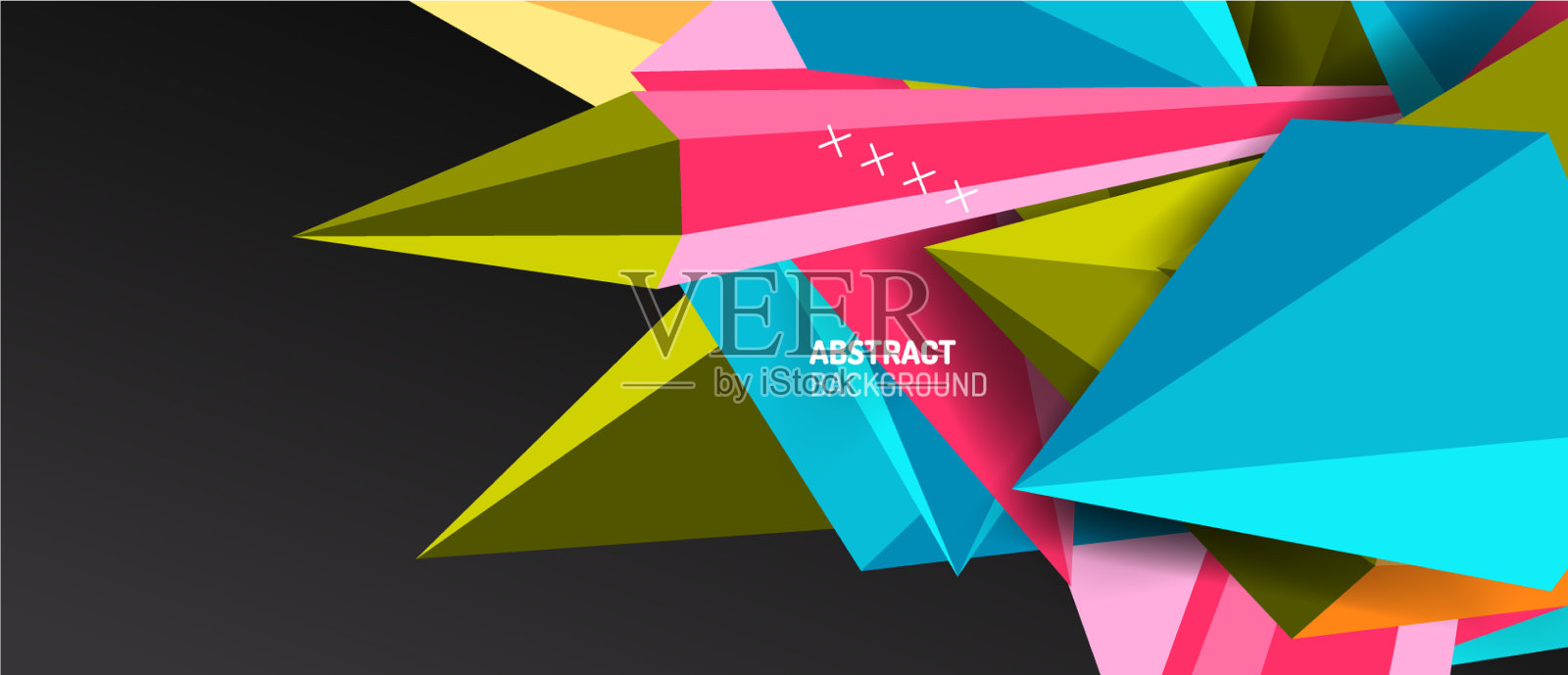 时尚简单的三角形抽象背景插画图片素材