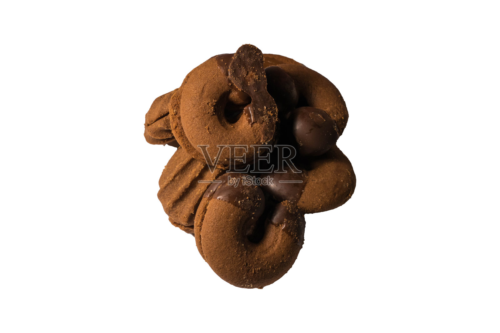 巧克力圣诞饼干照片摄影图片