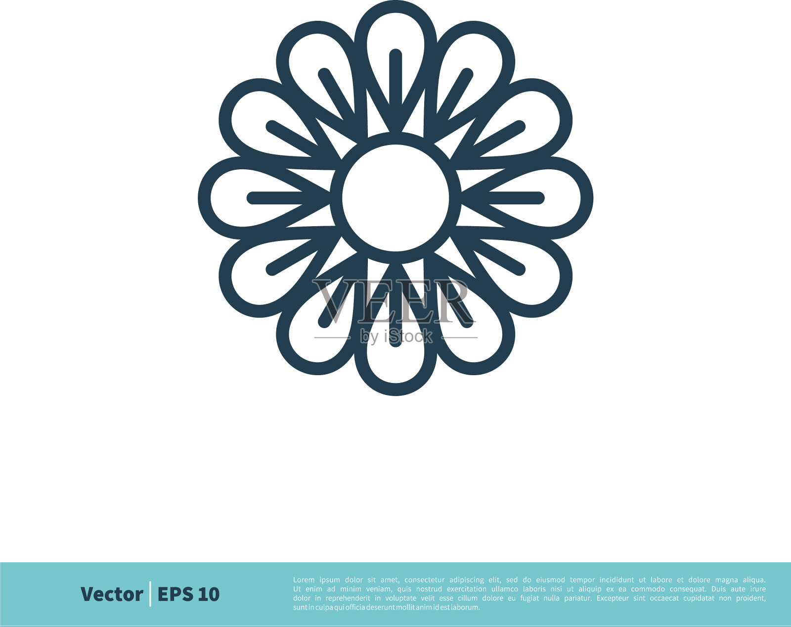 装饰花图标标志模板设计eps 10插画图片素材