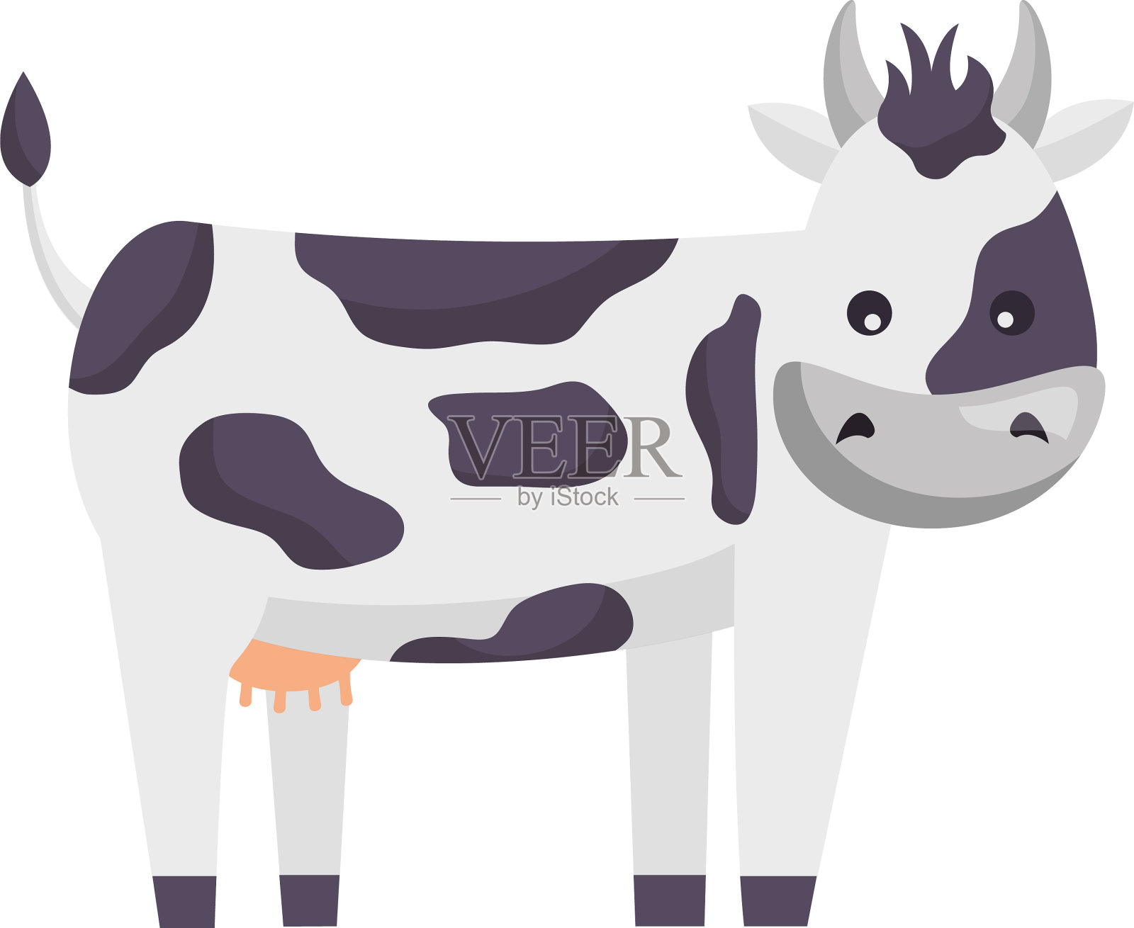 孤立农场可爱奶牛设计设计元素图片