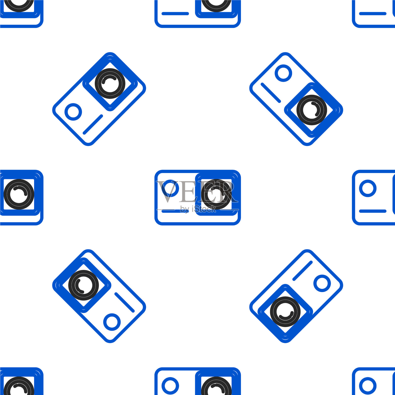 线行动极端相机图标孤立无缝插画图片素材