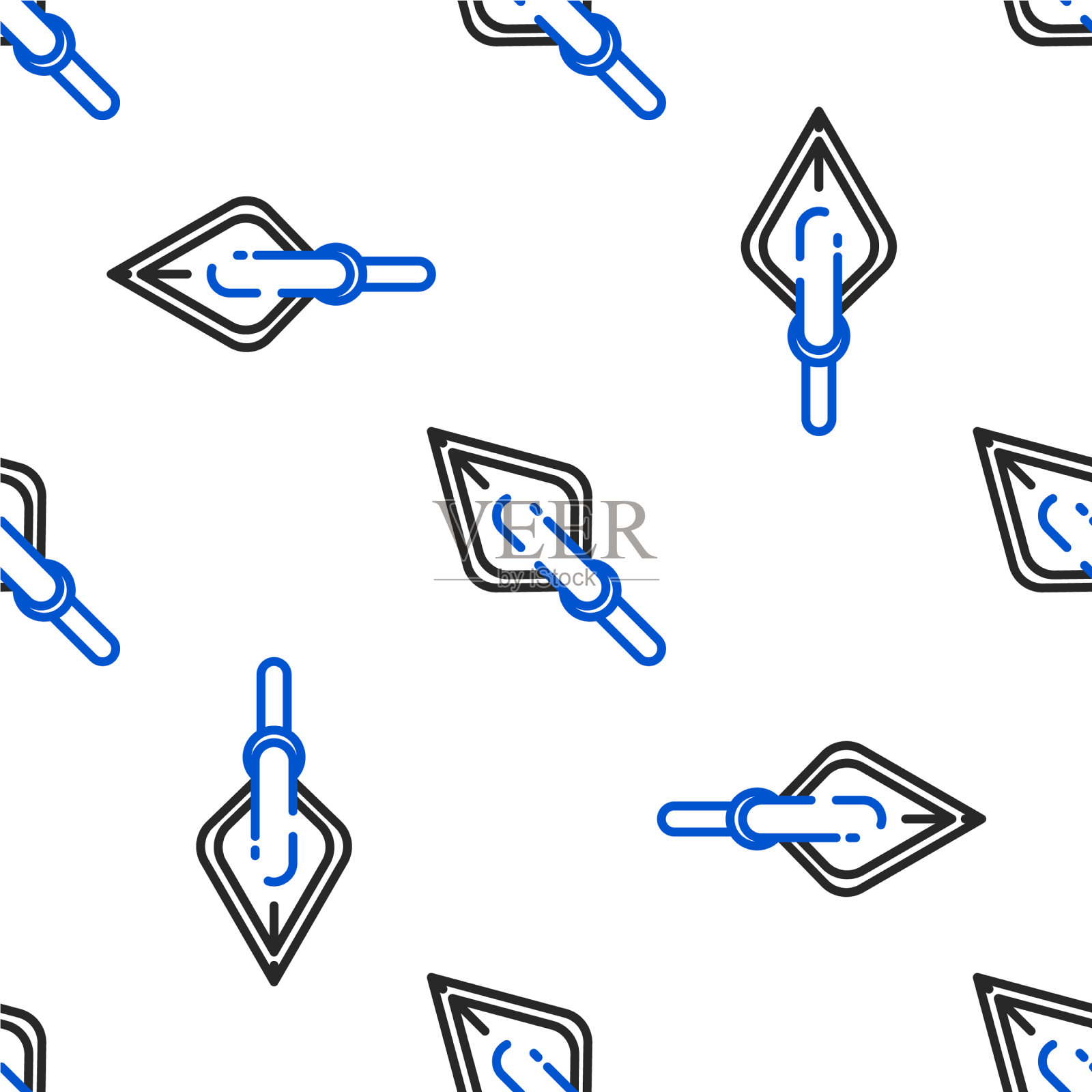 线潮箭头提示图标隔离无缝插画图片素材