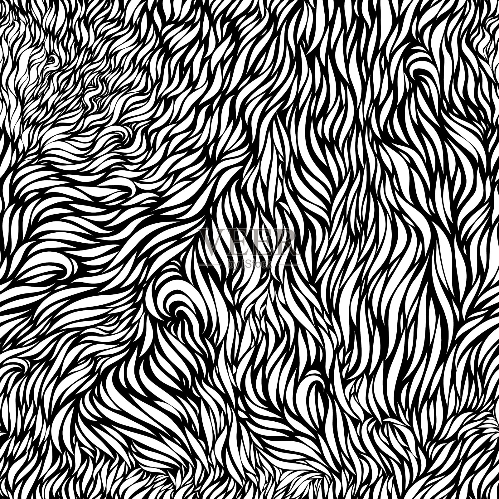 彩色抽象无缝图案抽象卷曲插画图片素材