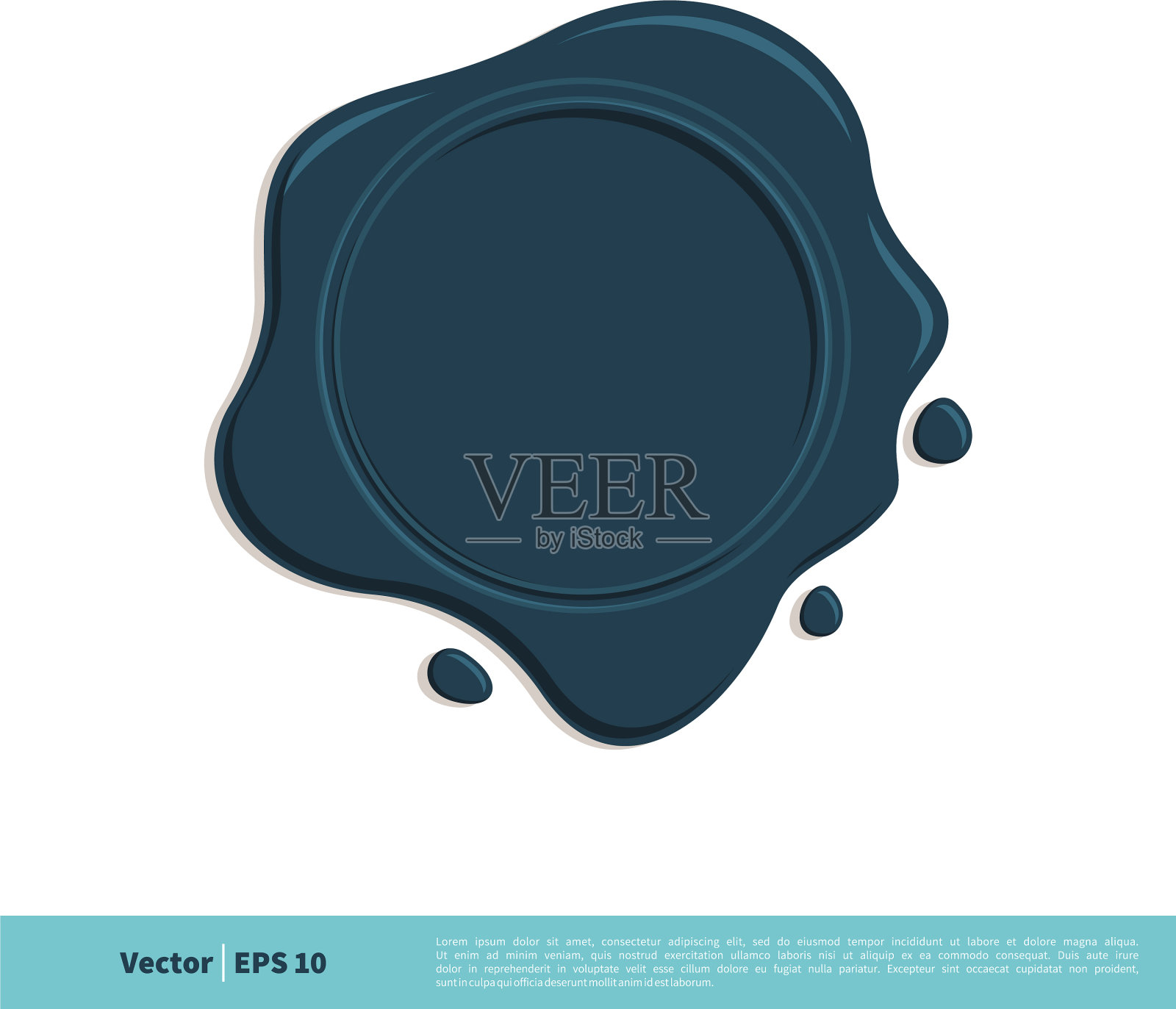 蜡印章邮票图标标志设计eps 10模板插画图片素材