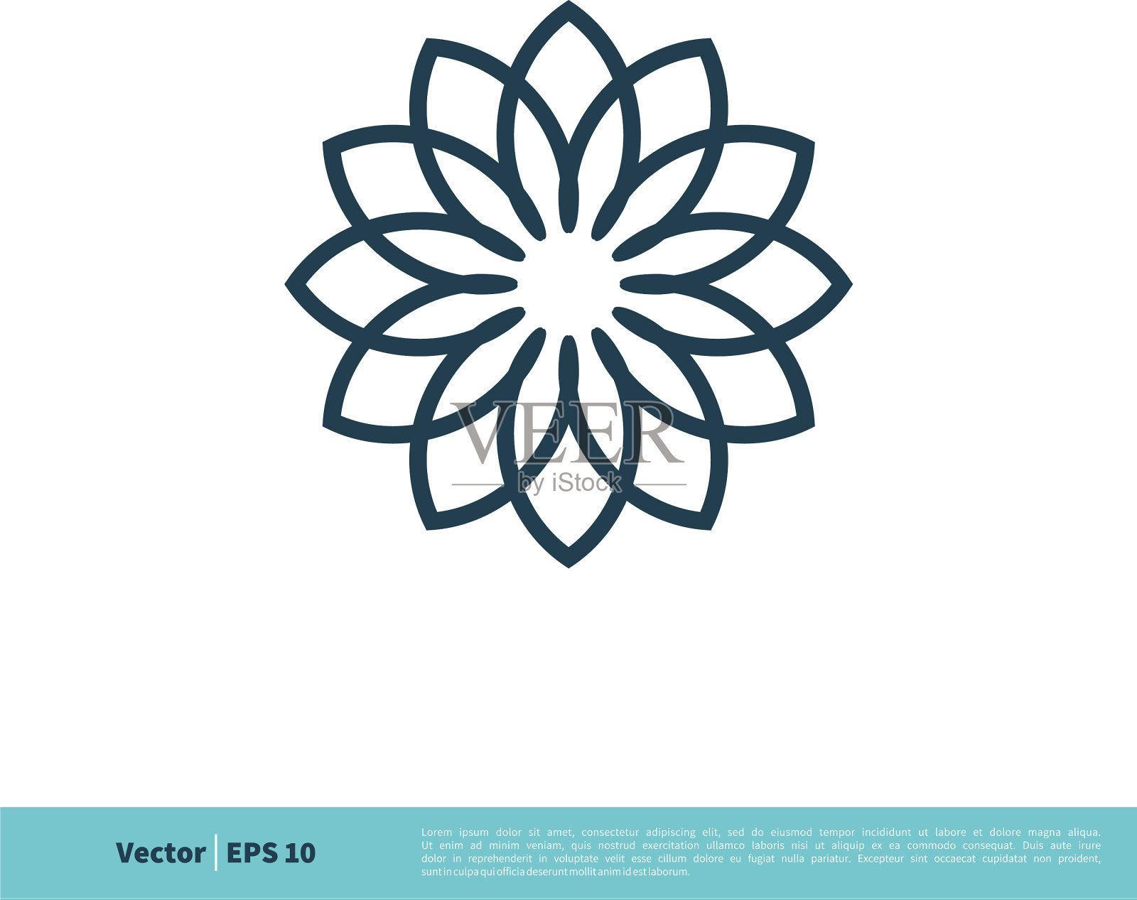 装饰性花卉图标标志模板插画图片素材