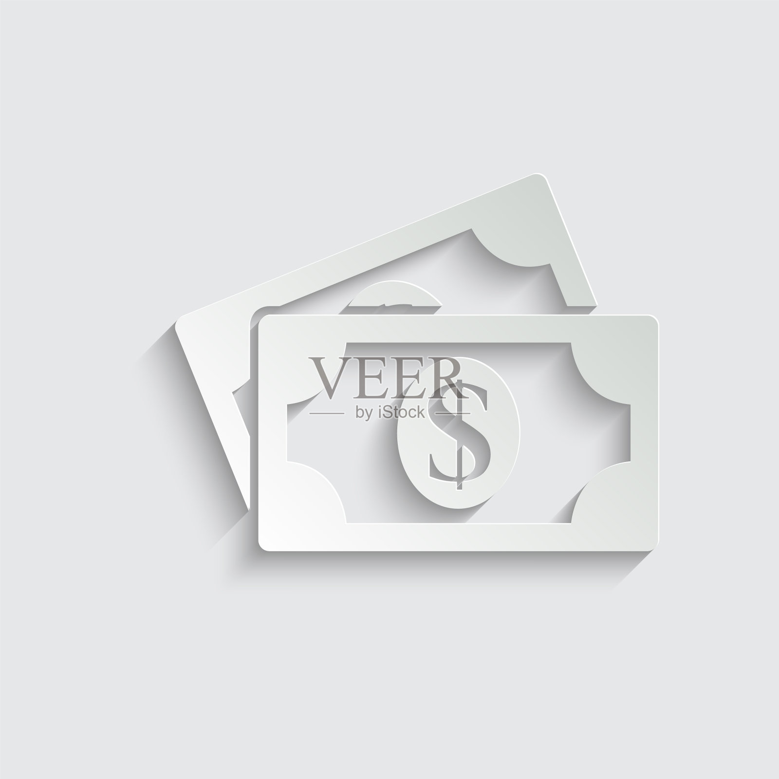 纸币象征美元符号图标素材