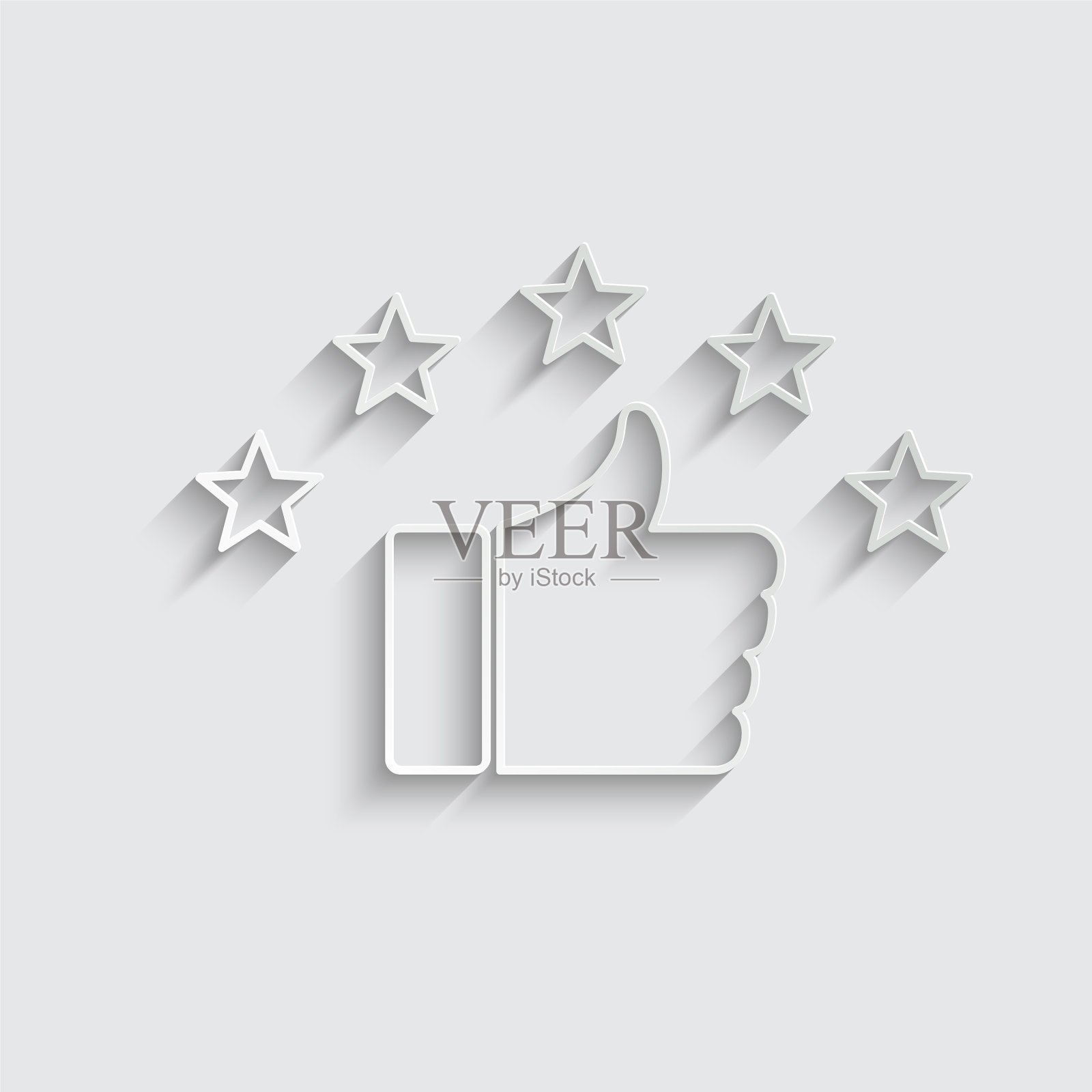 纸上反馈图标五星评级图标图标素材