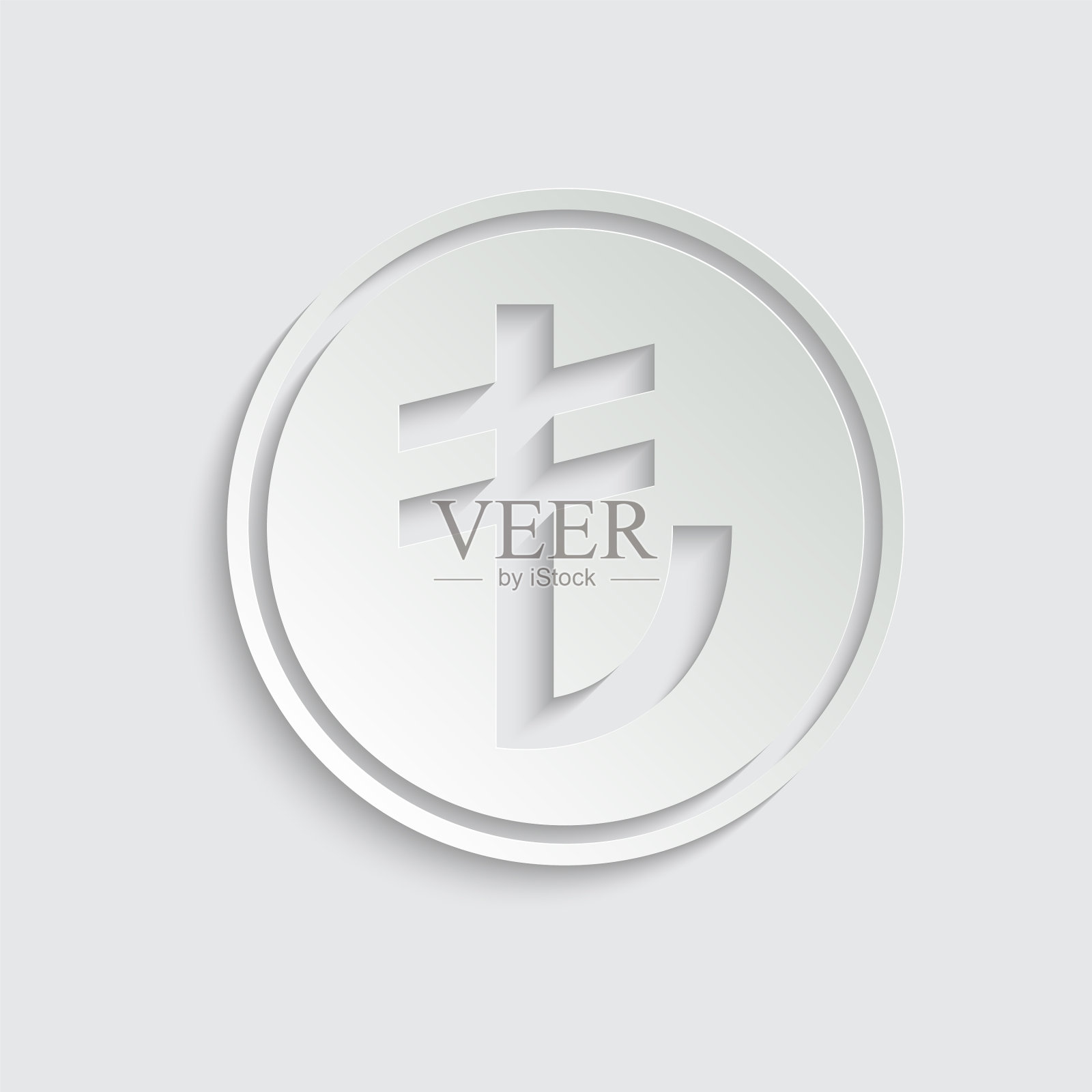 纸土耳其里拉图标土耳其里拉标志插画图片素材