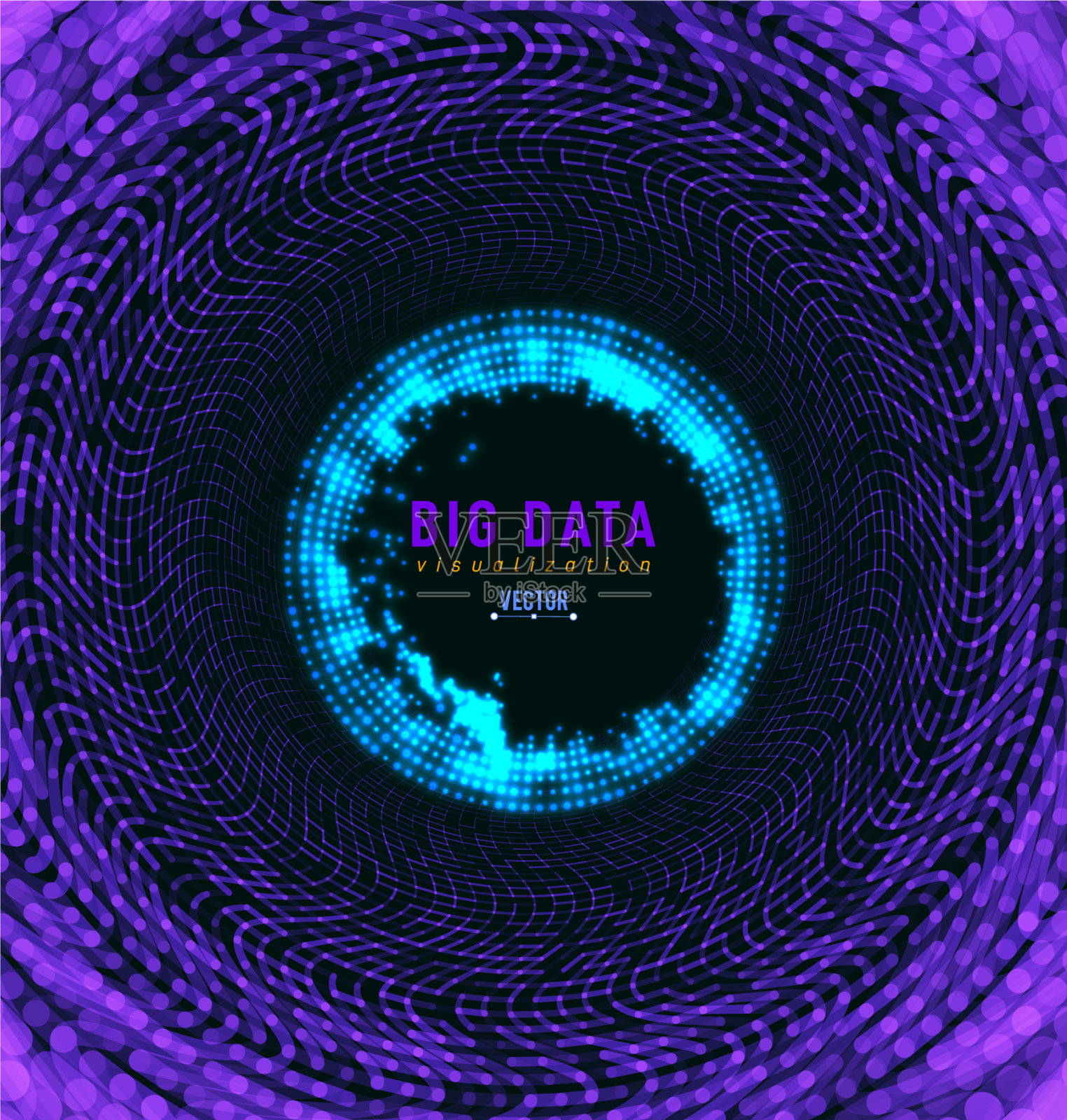 抽象三维大数据可视化纠结插画图片素材