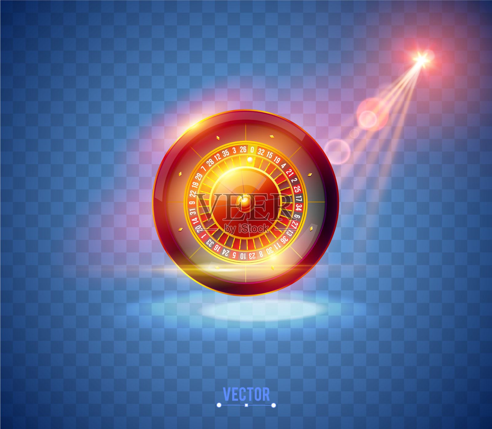 现实的赌场赌博轮盘赌插画图片素材