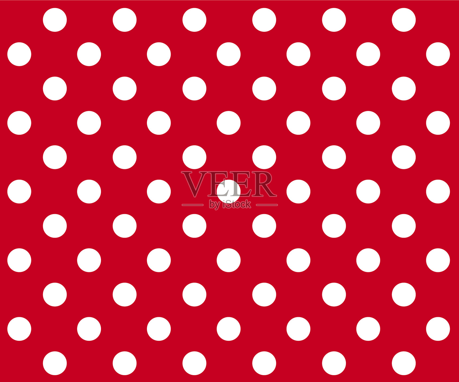 复古波尔卡圆点，白色和红色图案丰富多彩插画图片素材