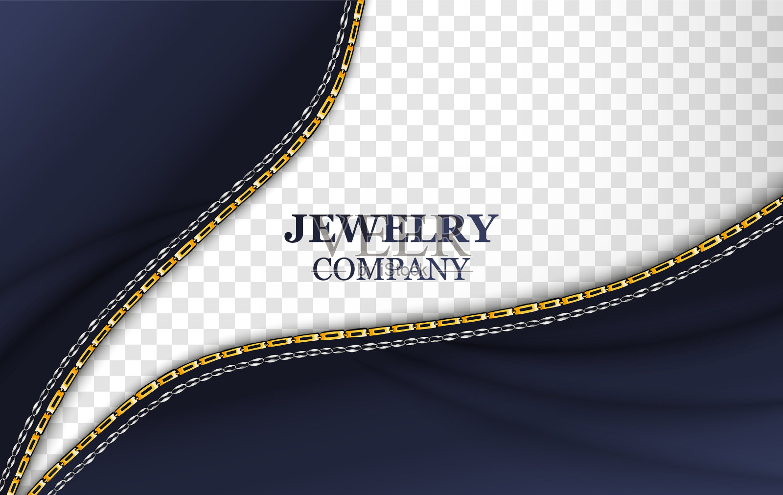 奢侈品珠宝公司现实矢量旗帜模板插画图片素材