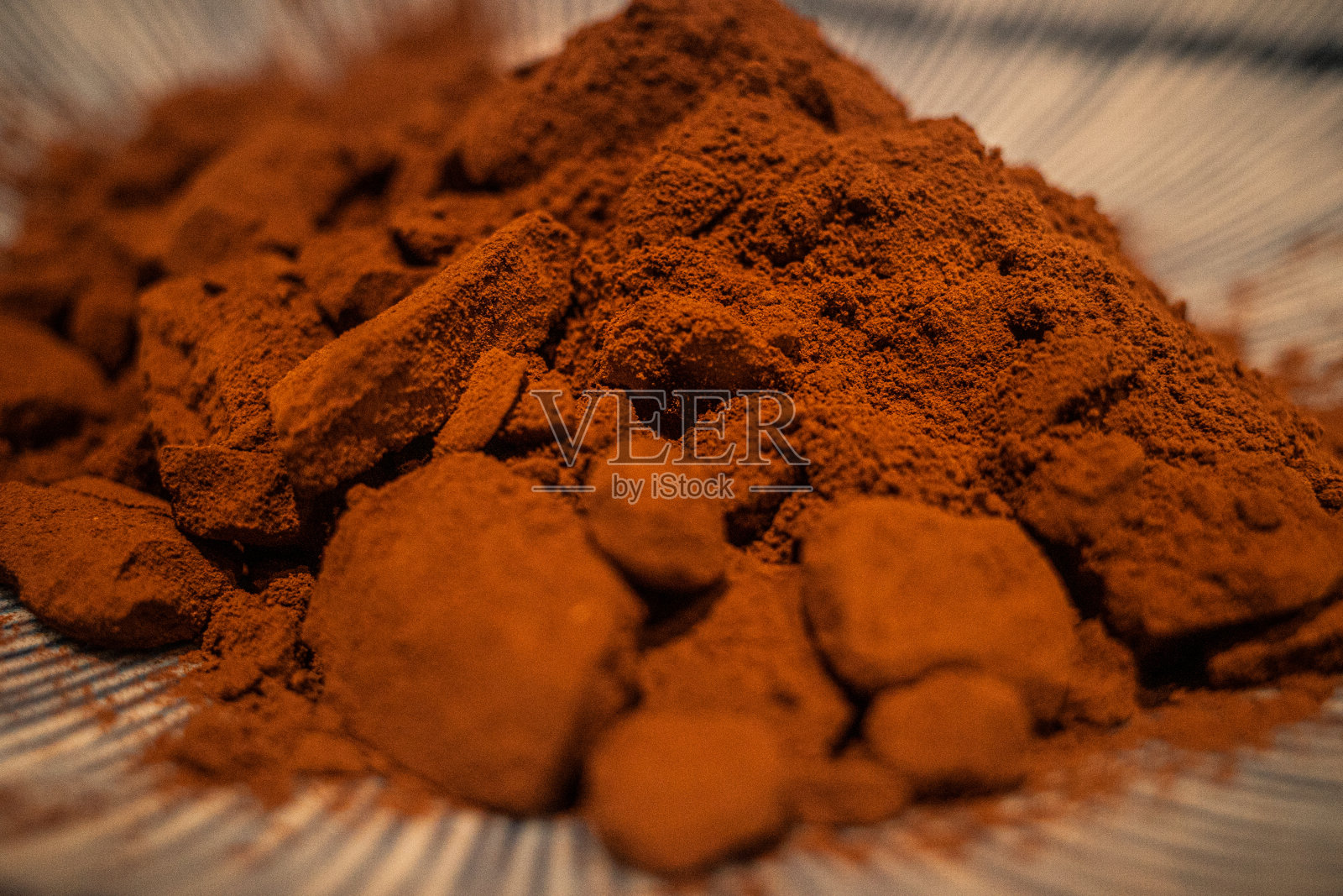 近距离观察可可粉照片摄影图片