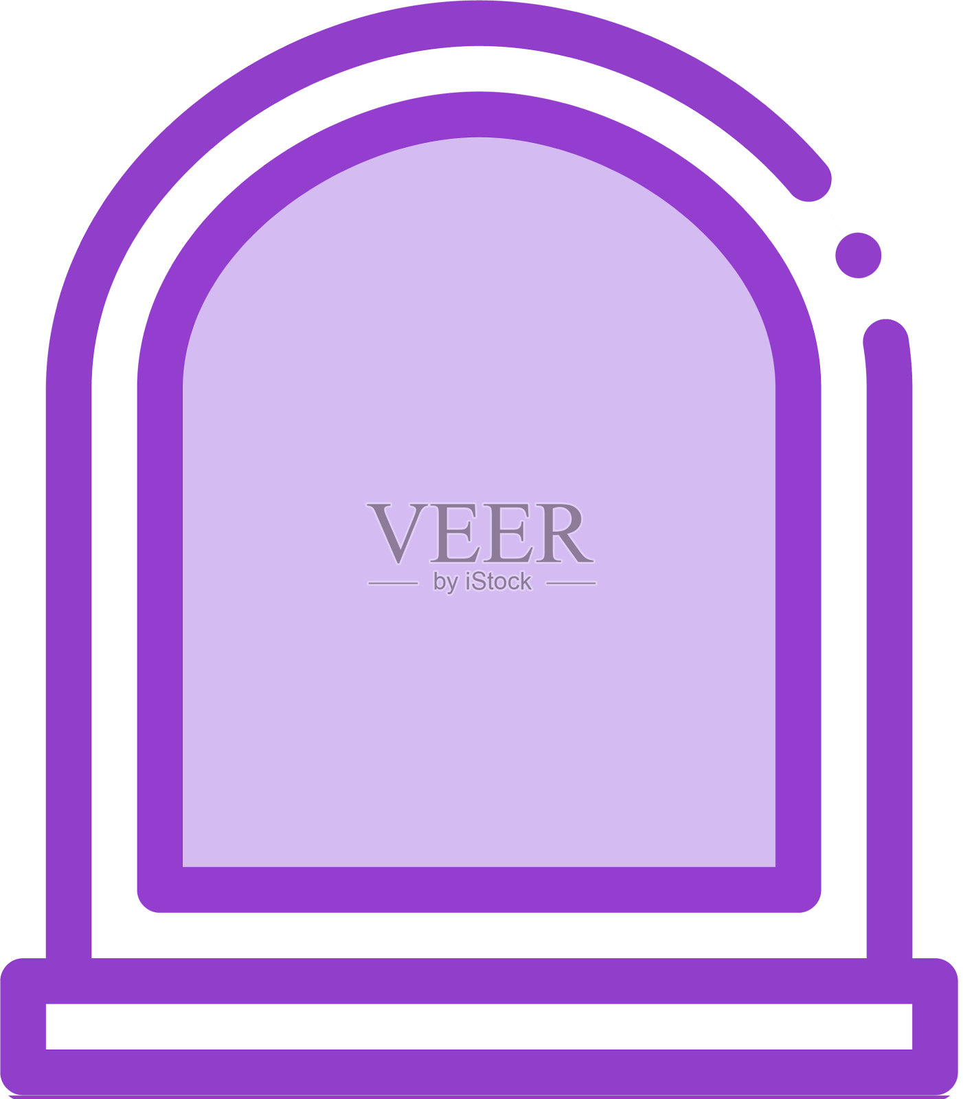 弧形窗口图标轮廓图标素材