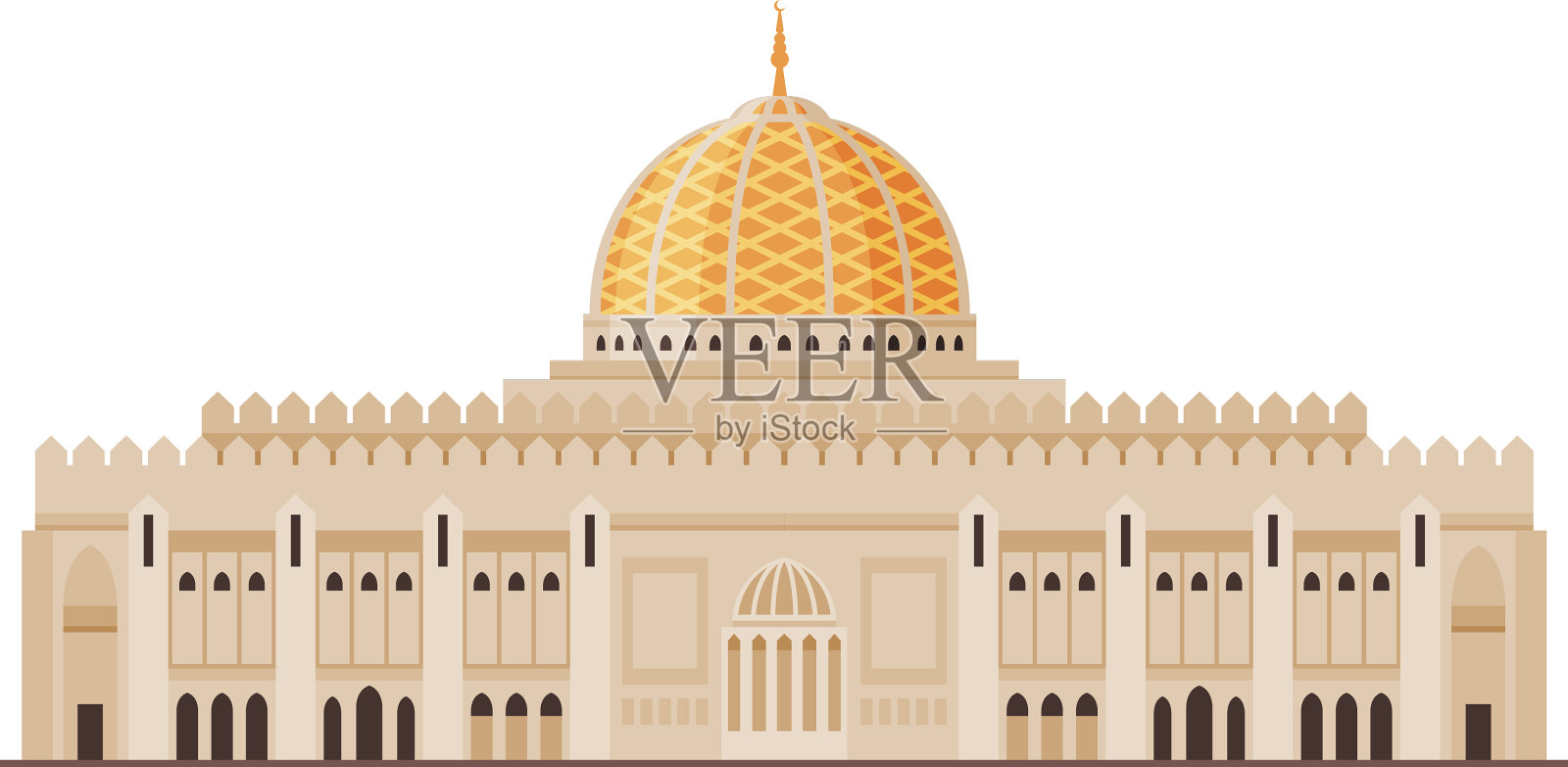 马斯喀特城是阿曼国家历史建筑设计元素图片