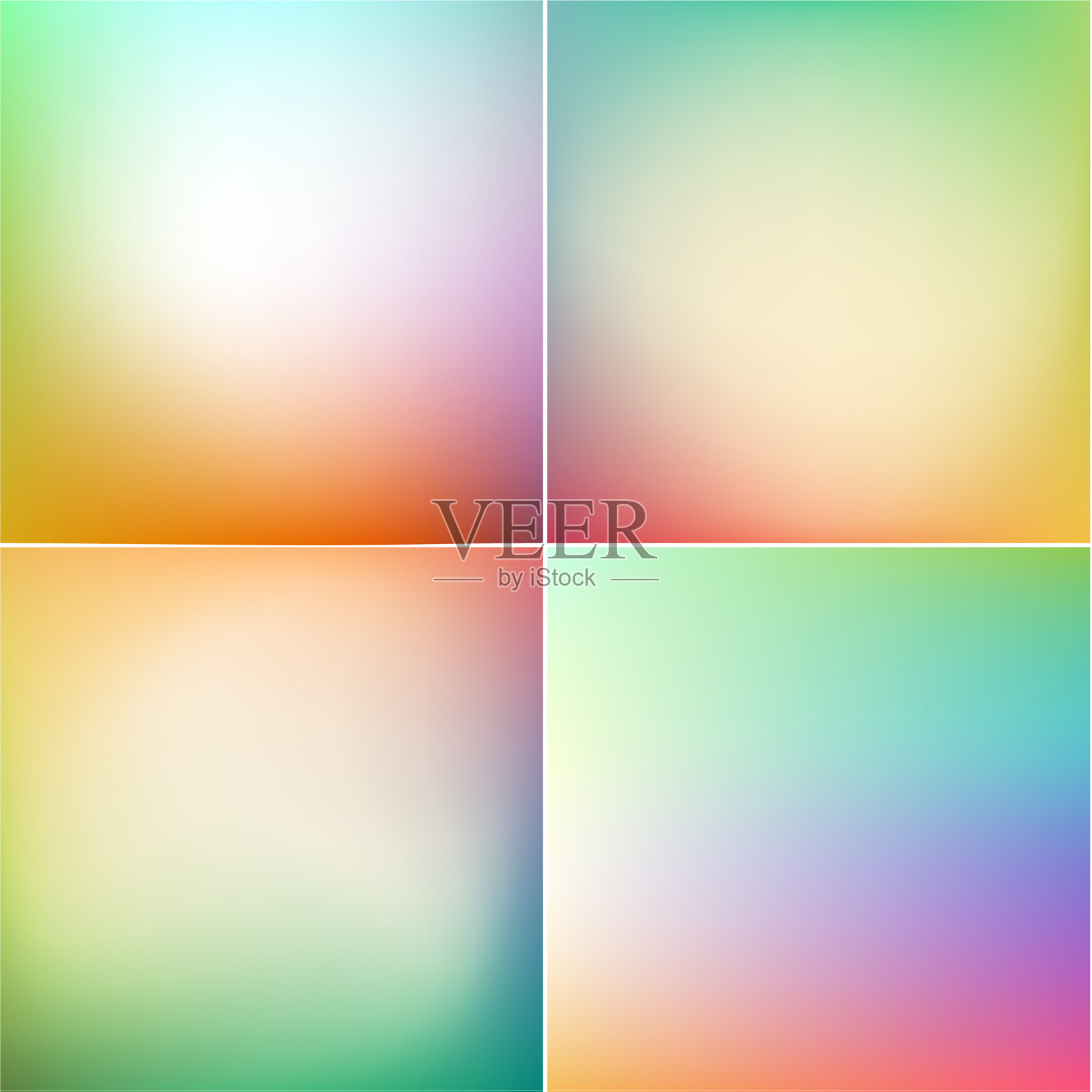 平滑的彩色模糊的背景集合插画图片素材