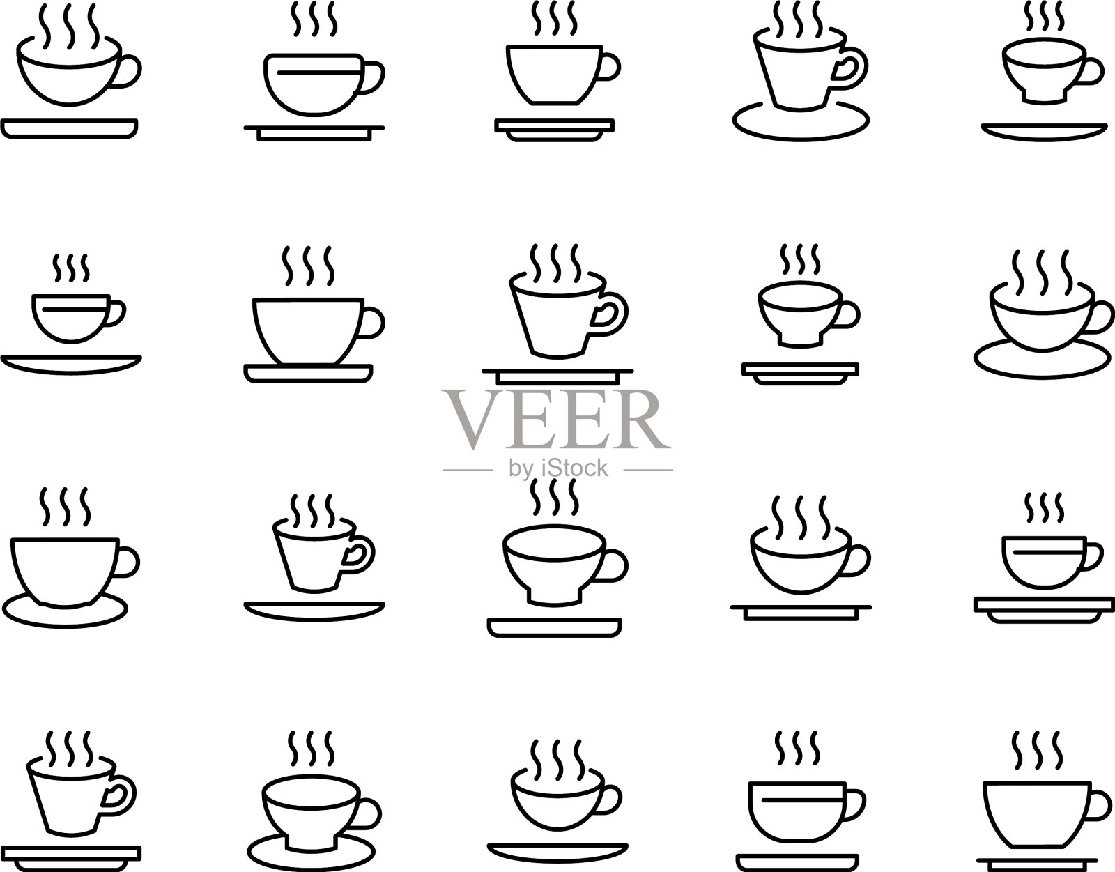 平线的图标插画图片素材