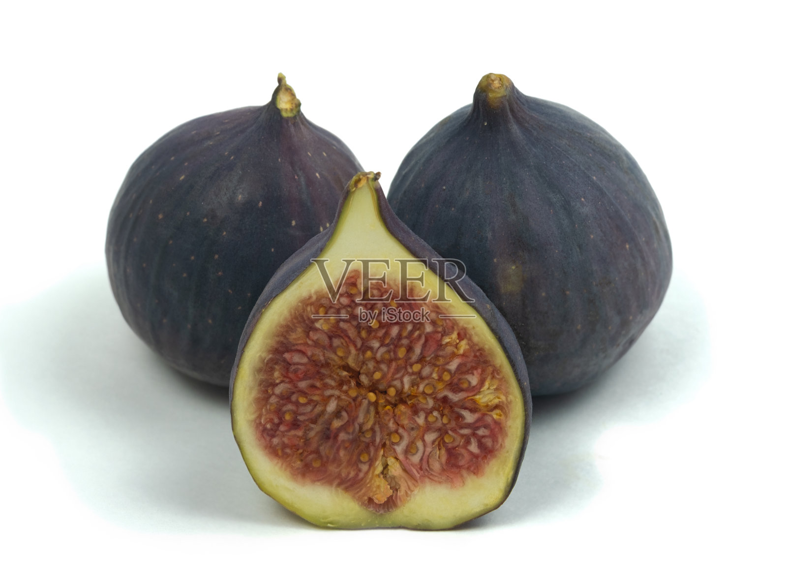 成熟无花果孤立在白色背景照片摄影图片