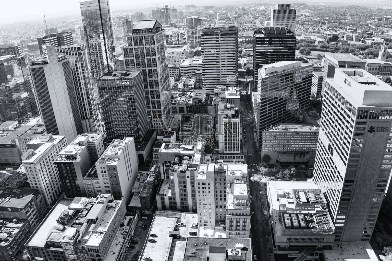 纳什维尔市区的上面照片摄影图片