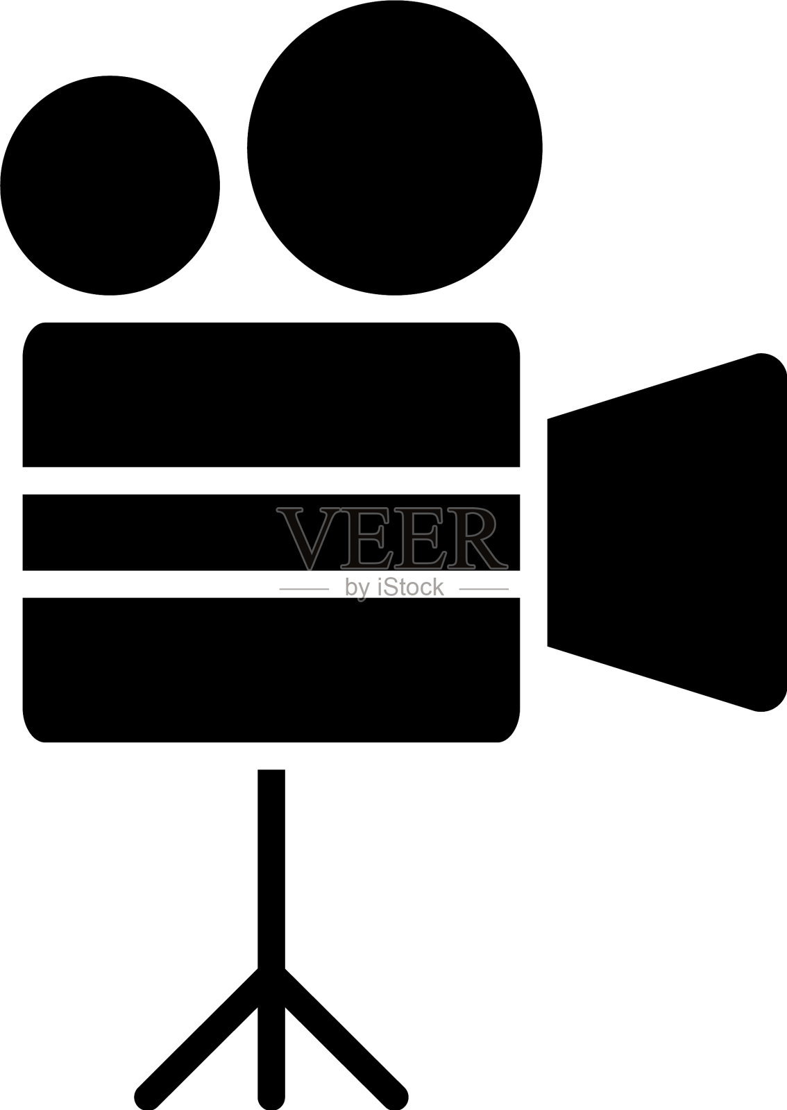 摄像头图标剪影风格图标素材