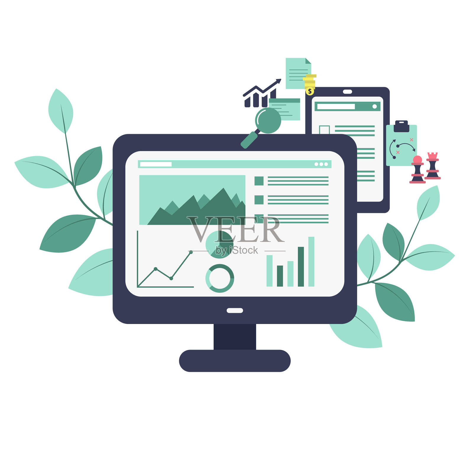 市场分析概念市场分析设计元素图片