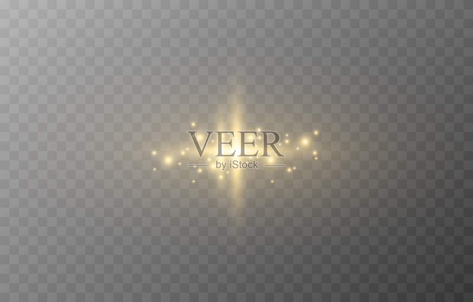 黄金闪闪发光的明星。一闪一闪，金光闪闪。PNG明星。圣诞节黄金明星。设计元素图片