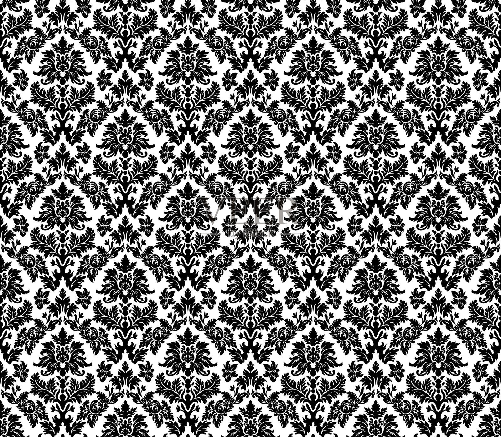 纹理无缝，配花饰高插画图片素材