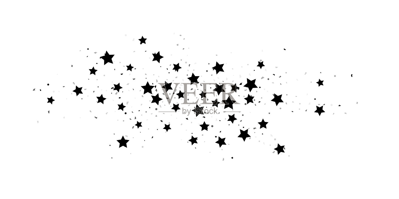 五彩纸屑明星插画图片素材