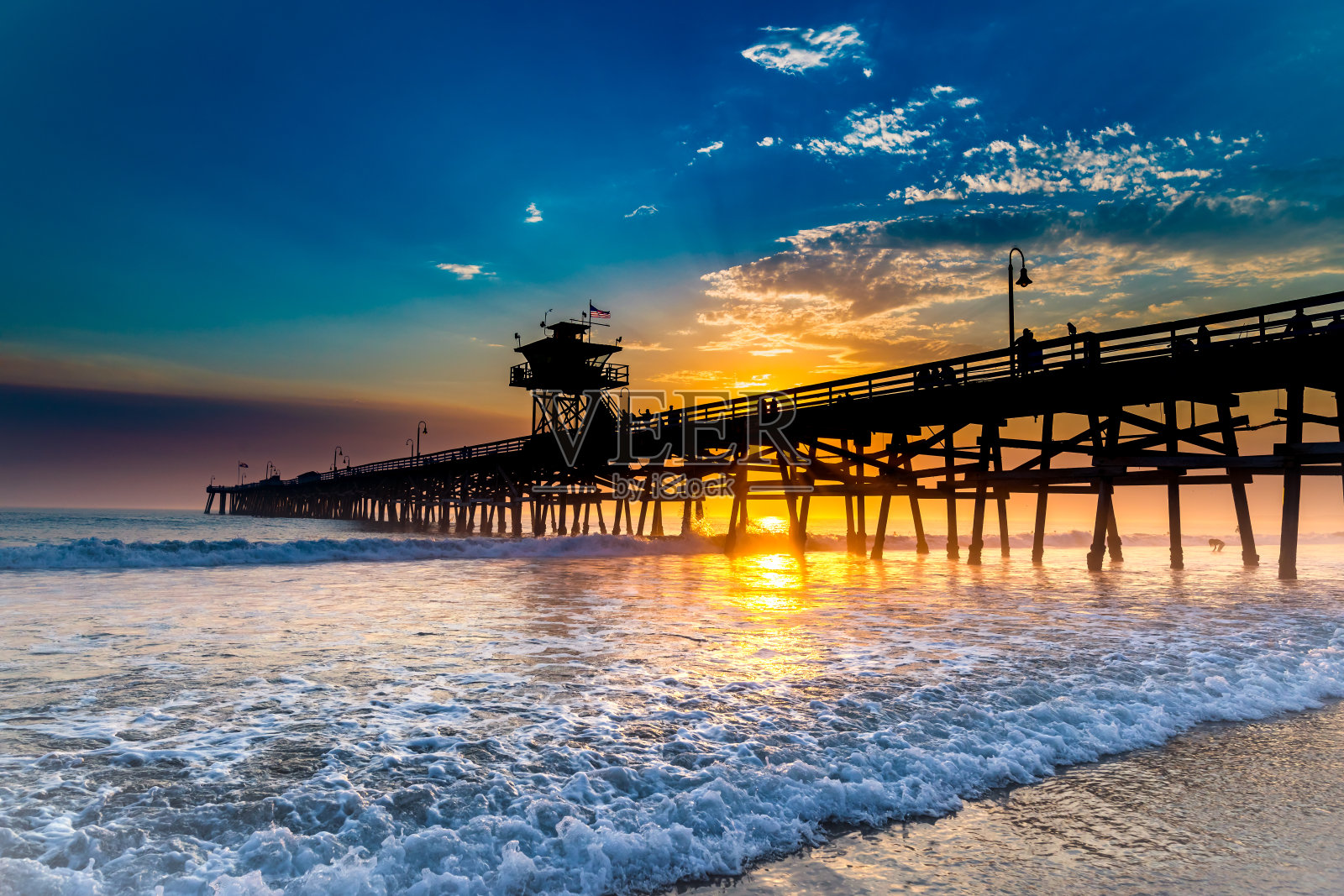 圣克莱门特码头照片摄影图片