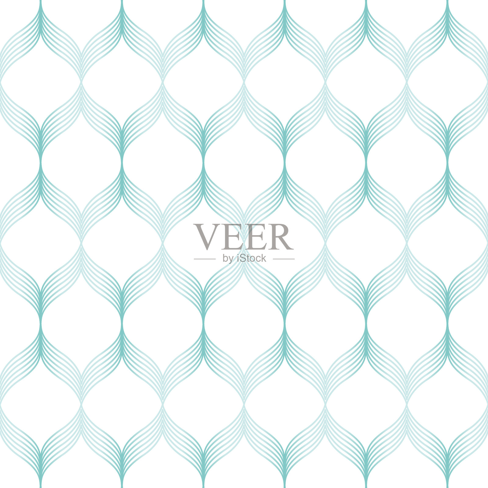 无缝模式与薄荷绿色梯度几何插画图片素材