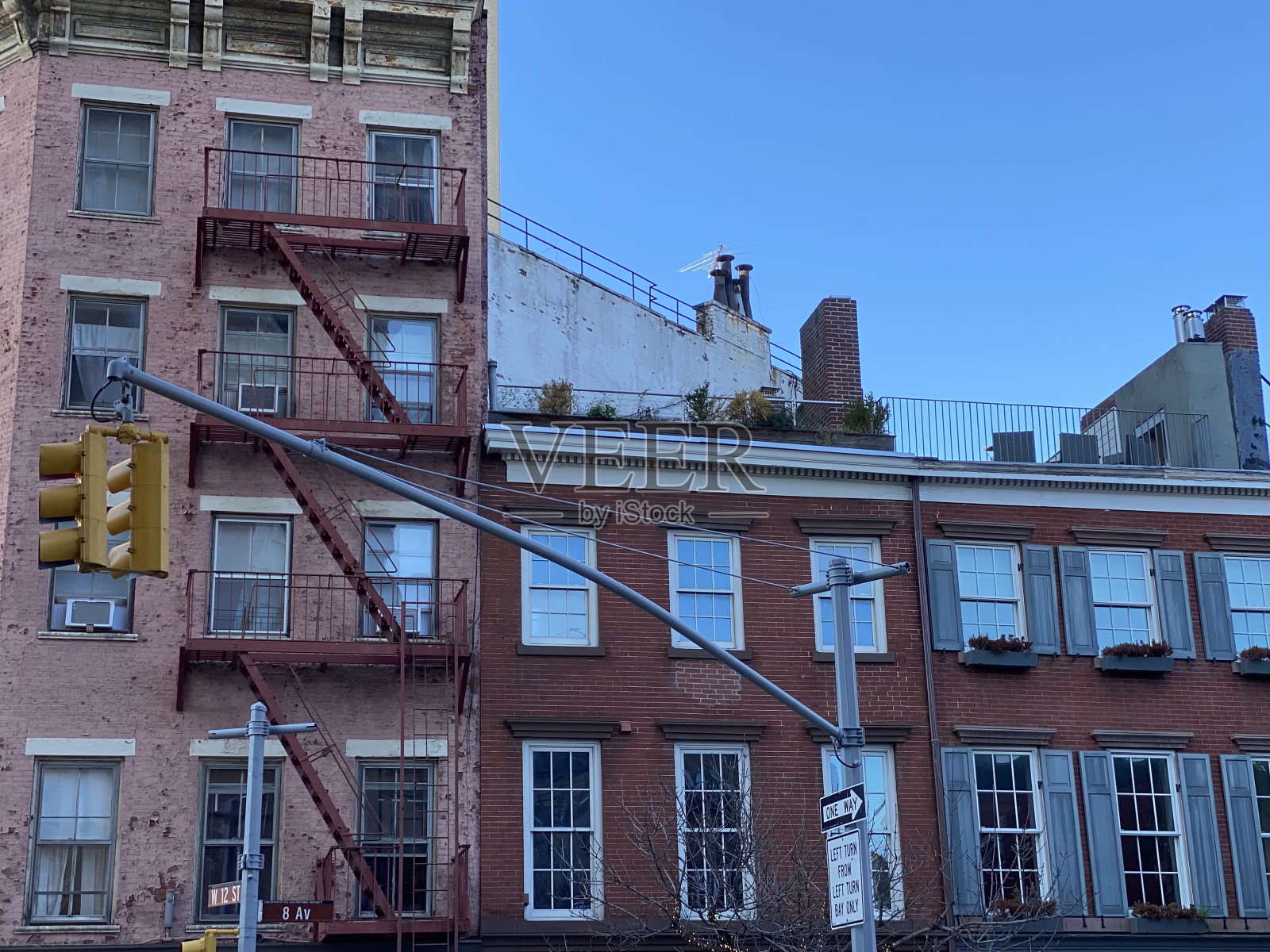 纽约的建筑物。不变西村照片摄影图片