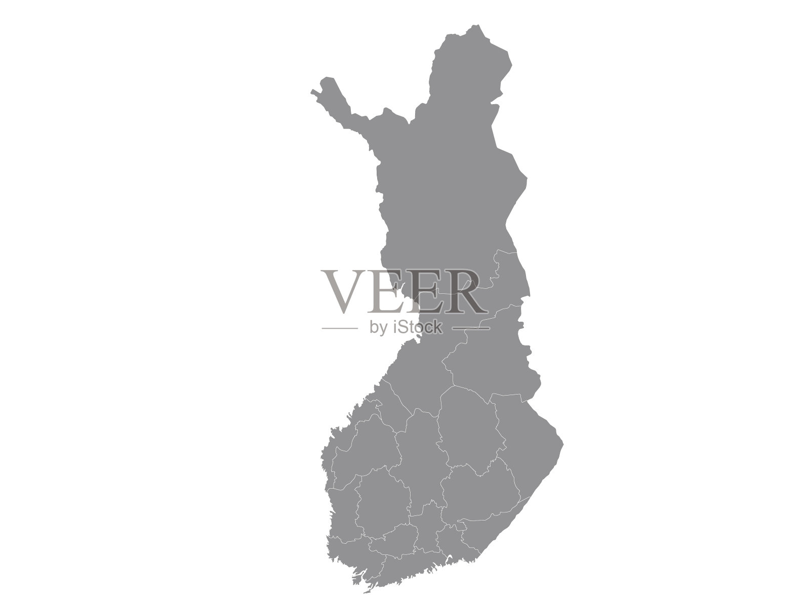 芬兰地图插画图片素材