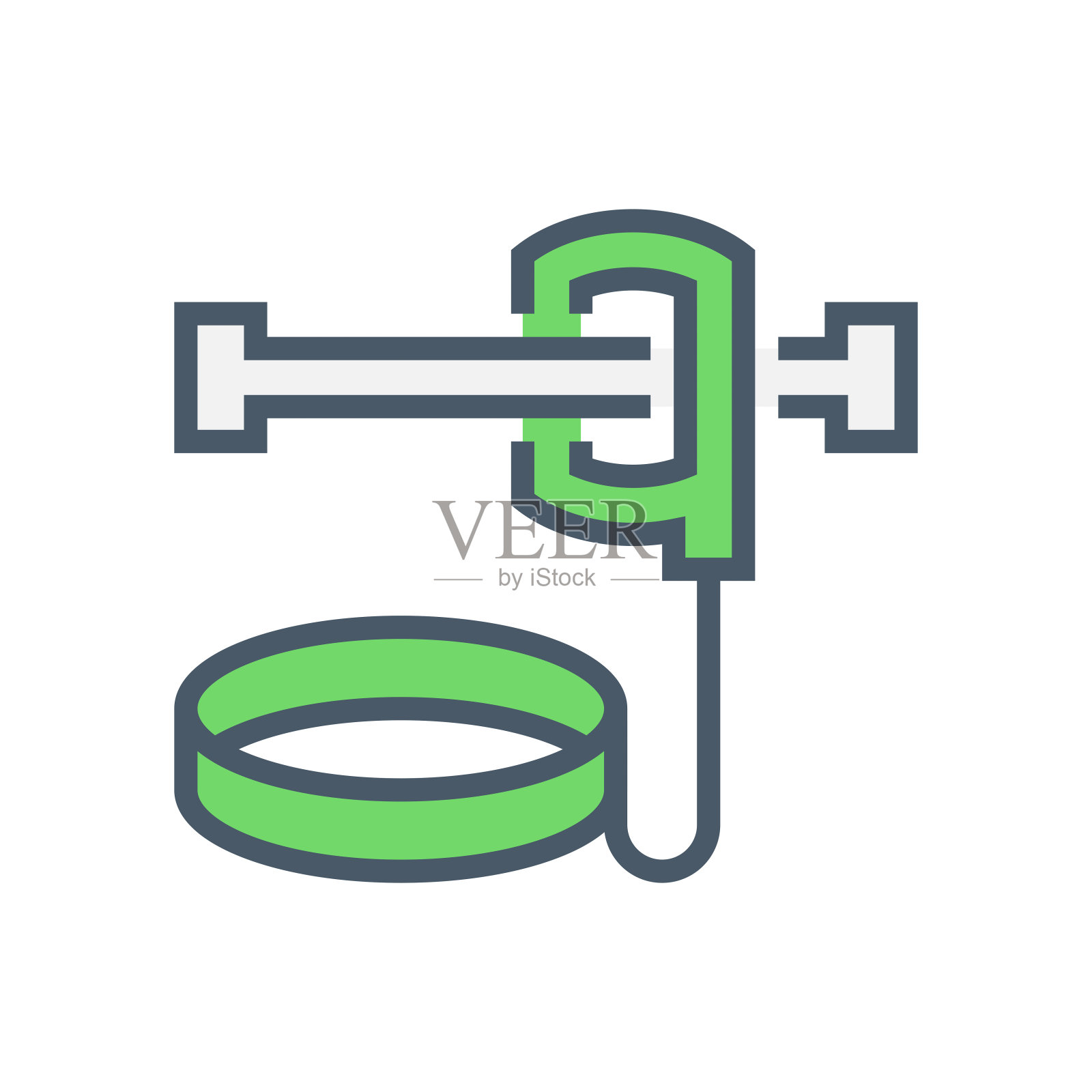个人防护装备(PPE)矢量图标设计隔离在白色背景上。插画图片素材