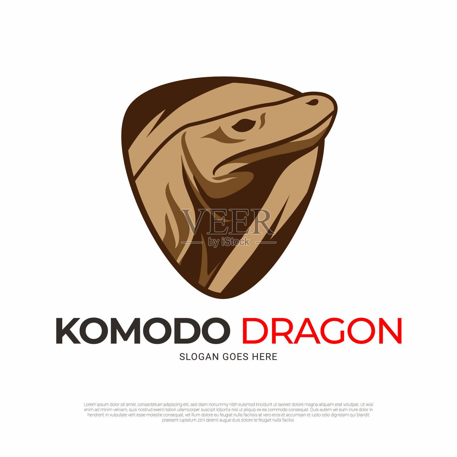 科摩多龙的设计插画图片素材