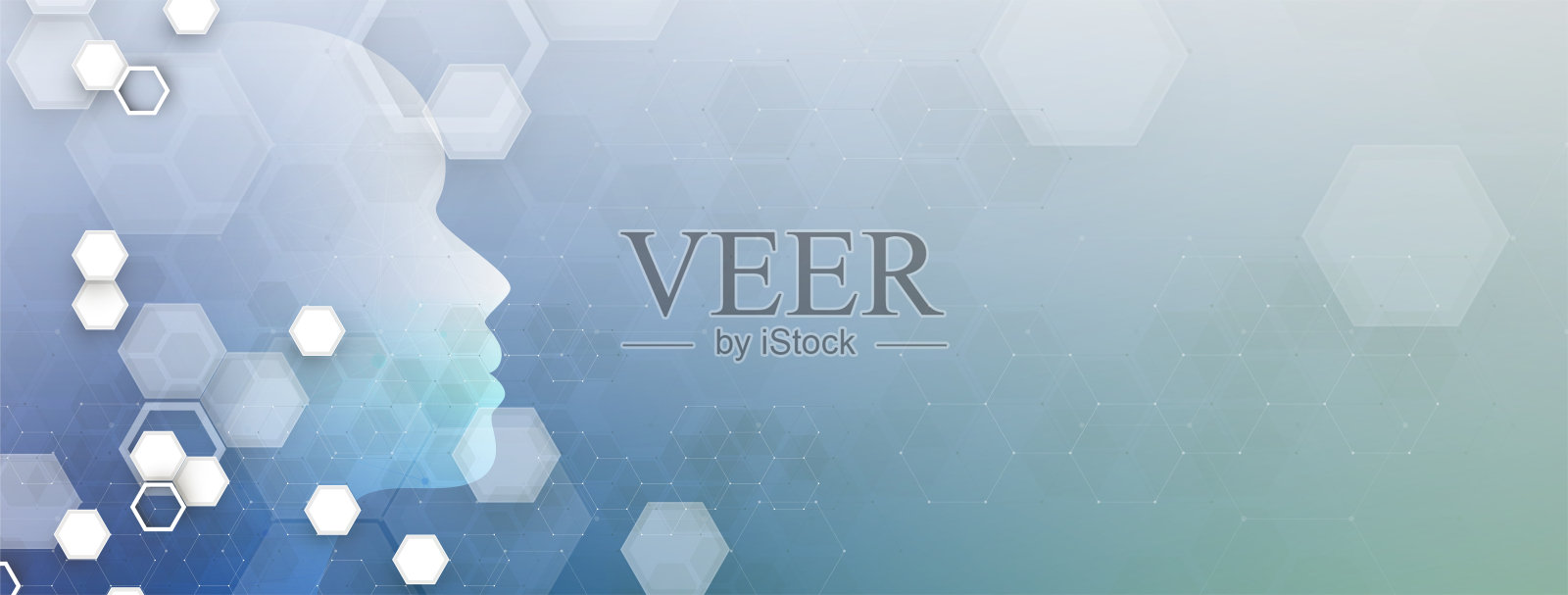 人工智能。技术网络背景。虚拟的概念插画图片素材