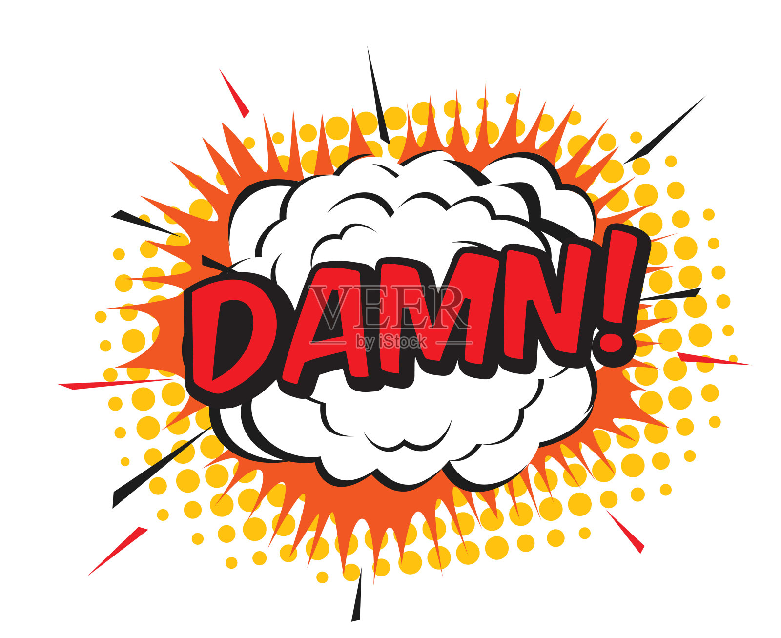 漫画气球的背景和该死。矢量插图。插画图片素材