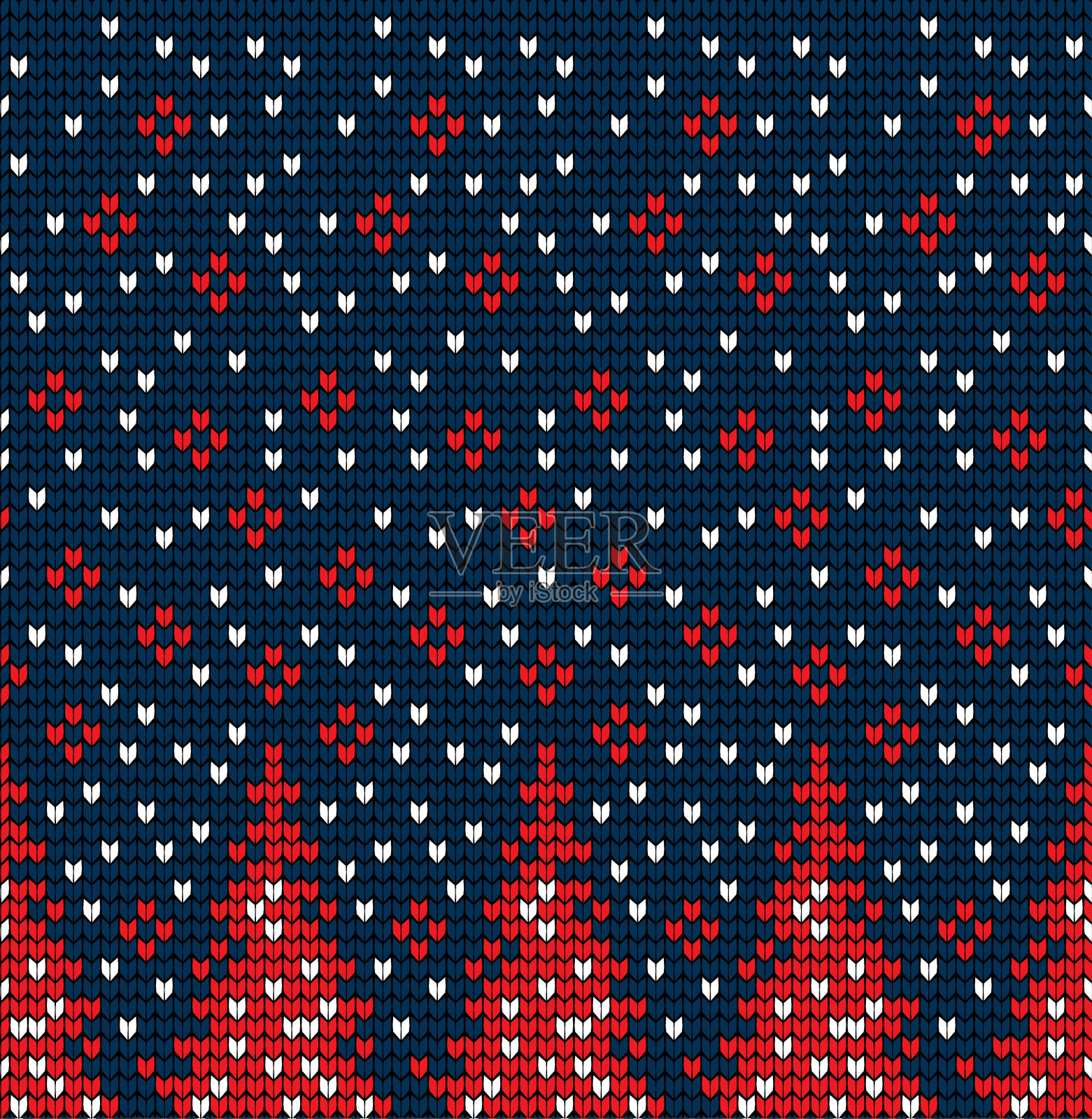 针织圣诞和新年图案挪威风格，插图插画图片素材