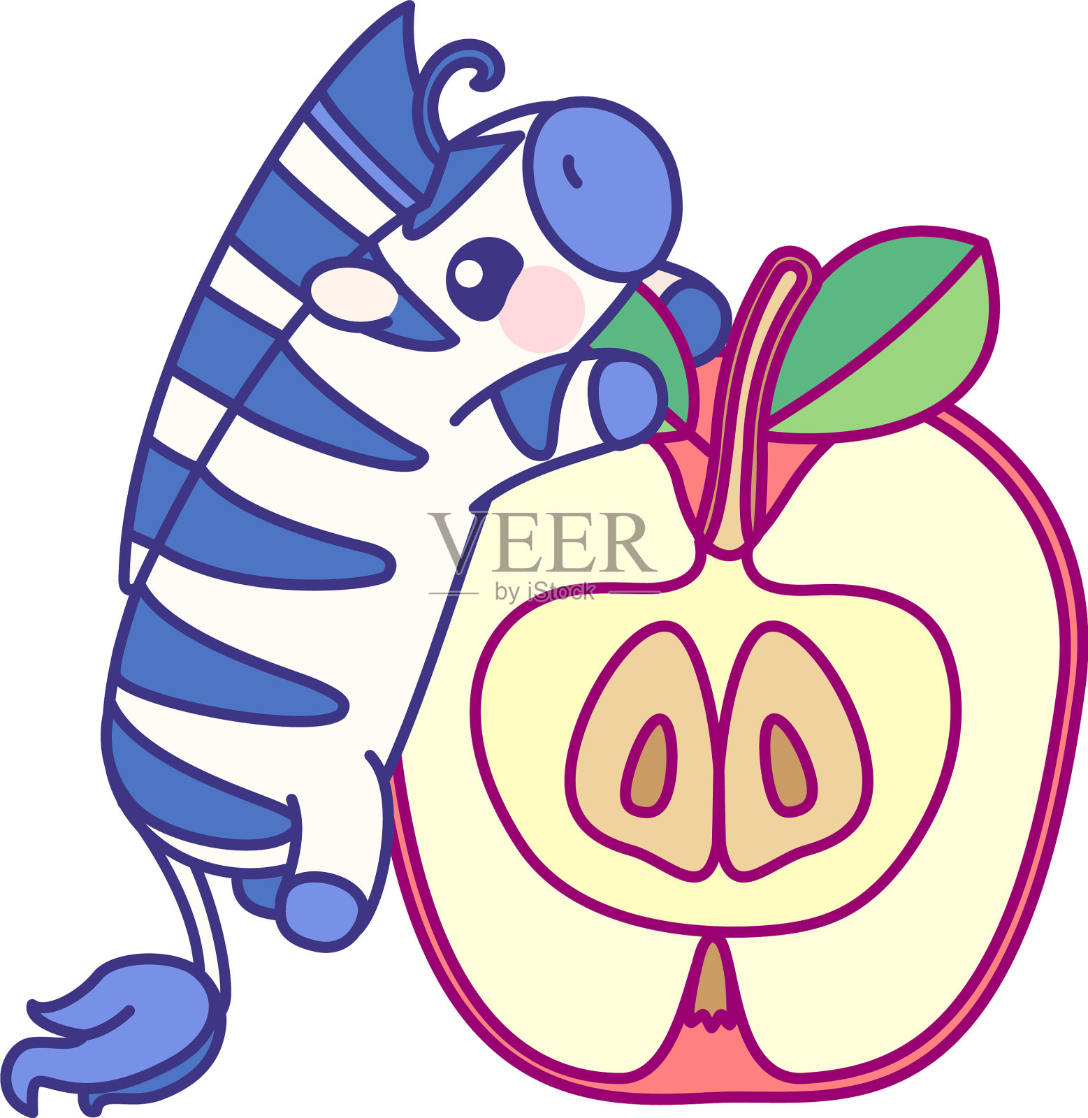 可爱的bastriped斑马设计元素图片